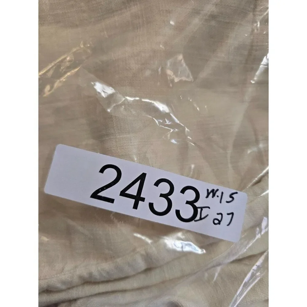 Marine Layer Mens Linen-Blend Elastic Waist Pants Size Small Beige